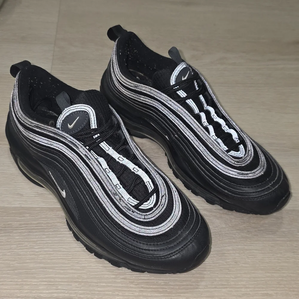 Nike Air Max 97 All Black‎ Sneakers Size 7Y Shoes
